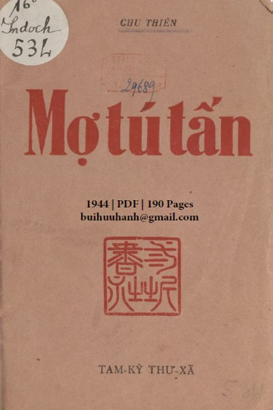 Mợ Tú Tấn (NXB Tam Kỳ Thư Xã 1944) - Chu Thiên, 190 Trang