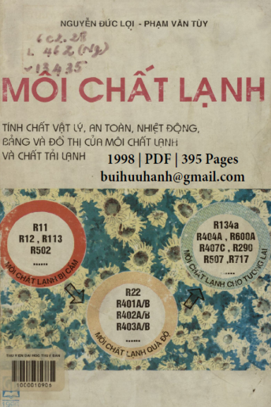 Môi Chất Lạnh (NXB Giáo Dục 1998) - Nguyễn Đức Lợi, 395 Trang