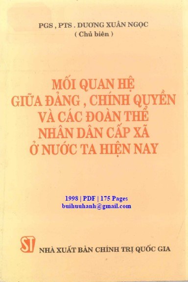 Mối Quan Hệ Giữa Đảng, Chính Quyền Và Các Đoàn Thể Nhân Dân Cấp Xã Ở Nước Ta Hiện Nay