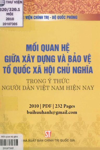 Mối Quan Hệ Giữa Xây Dựng Và Bảo Vệ Tổ Quốc Xã Hội Chủ Nghĩa Trong Ý Thức Người Dân Việt Nam