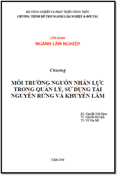 Môi Trường Nguồn Nhân Lực Trong Quản Lý, Sử Dụng Tài Nguyên Rừng Và Khuyến Lâm - Nguyễn Viết Khoa