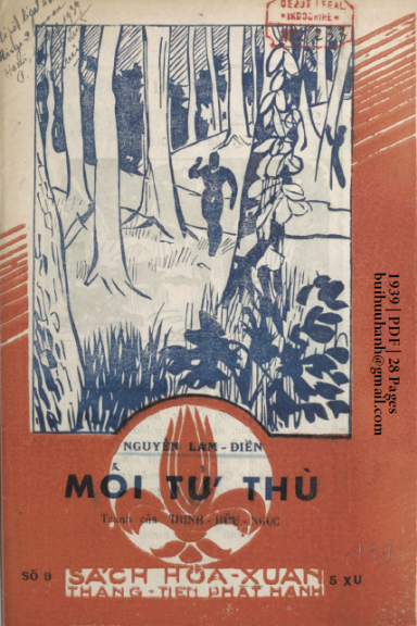 Mối Tử Thù (NXB Thẳng Tiến 1939) - Nguyễn Lam Điền, 28 Trang
