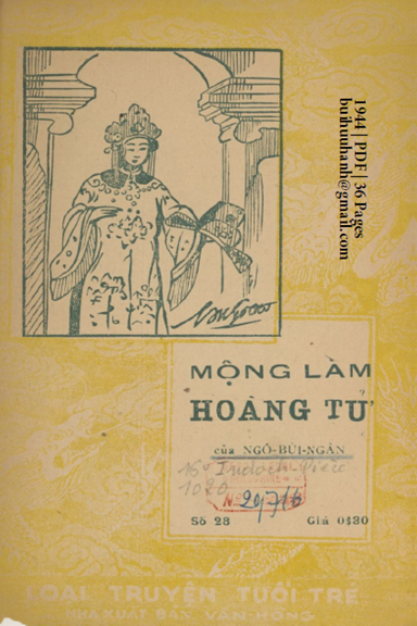 Mộng Làm Hoàng Tử (NXB Văn Hồng 1944) - Ngô Bùi Ngân, 28 Trang