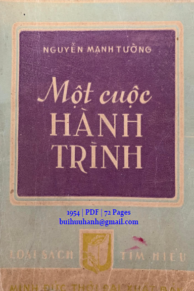 Một Cuộc Hành Trình (NXB Minh Đức 1954) - Nguyễn Mạnh Tường, 72 Trang