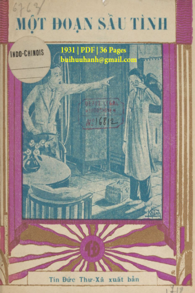Một Đoạn Sầu Tình (NXB Tín Đức Thư Xã 1931) - Phạm Minh Kiên, 36 Trang