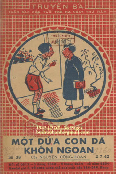 Một Đứa Con Đã Không Ngoan (NXB Tân Dân 1942) - Nguyễn Công Hoan, 36 Trang