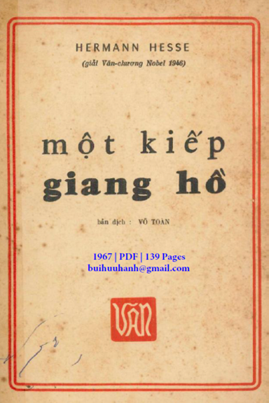 Một Kiếp Giang Hồ (NXB Văn 1967) - Hermann Hesse, 139 Trang