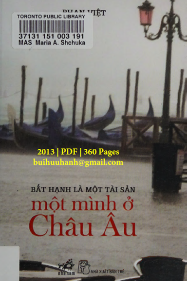 Một Mình Ở Châu Âu (NXB Trẻ 2013) - Phan Việt, 344 Trang