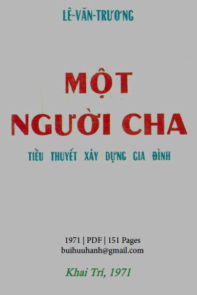 Một Người Cha (NXB Khai Trí 1971) - Lê Văn Trương, 151 Trang