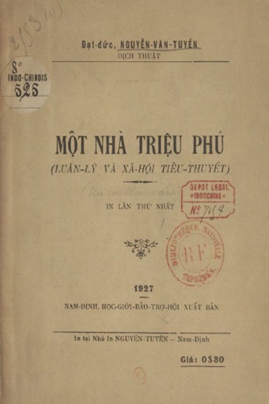 Một Nhà Triệu Phú (NXB Nam Định 1927) - Nguyễn Văn Tuyên, 154 Trang