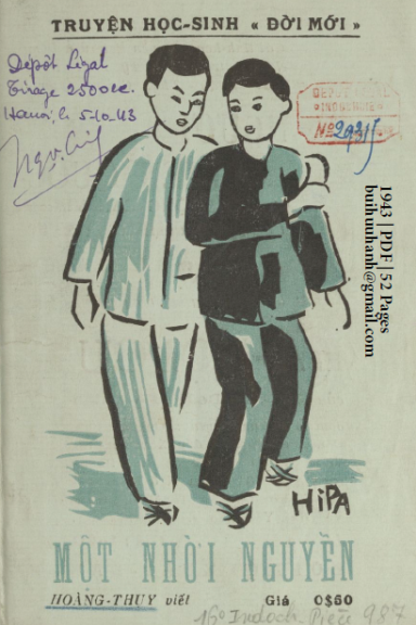 Một Nhời Nguyền (NXB Đời Mới 1943) - Hoàng Thụy, 52 Trang
