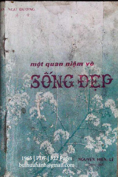 Một Quan Niệm Về Sống Đẹp (NXB Tao Đàn 1965) - Nguyễn Hiến Lê, 322 Trang