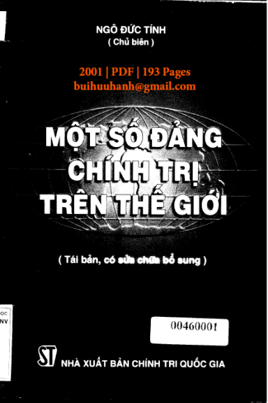 Một Số Đảng Chính Trị Trên Thế Giới (NXB Chính Trị 2001) - Ngô Đức Tính, 193 Trang