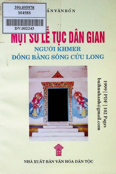 Một Số Lễ Tục Dân Gian Người Khmer Đồng Bằng Sông Cửu Long (NXB Văn Hóa Dân Tộc 1999) - Trần Văn Bổn