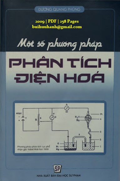 Một Số Phương Pháp Phân Tích Điện Hóa (NXB Đại Học Sư Phạm 2009) - Dương Quang Phùng, 258 Trang