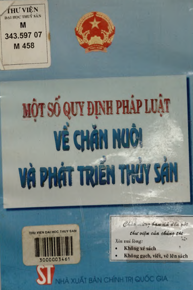 Một Số Quy Định Pháp Luật Về Chăn Nuôi Và Phát Triển Thủy Sản (NXB Chính Trị 2002) - Nhiều Tác Giả
