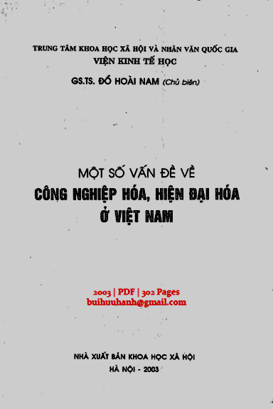 Một Số Vấn Đề Về Công Nghiệp Hóa, Hiện Đại Hóa Ở Việt Nam (NXB Khoa Học Xã Hội 2003) - Đồ Hoài Nam