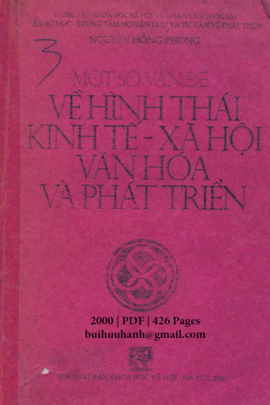 Một Số Vấn Đề Về Hình Thái Kinh Tế-Xã Hội Văn Hóa Và Phát Triển - Nguyễn Hồng Phong, 426 Trang