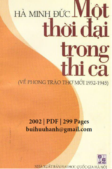 Một Thời Đại Trong Thi Ca (NXB Đại Học Quốc Gia 2002) - Hà Minh Đức, 299 Trang