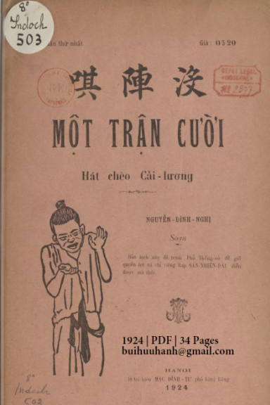Một Trận Cười (NXB Mạc Đình Tư 1924) - Nguyễn Đình Nghị, 34 Trang