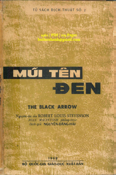 Mũi Tên Đen (NXB Bộ Giáo Dục 1962) - Robert Louis Stevenson, 179 Trang