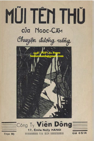 Mũi Tên Thù (NXB Viễn Đông 1938) - Nguyễn Ngọc Cầm, 62 Trang