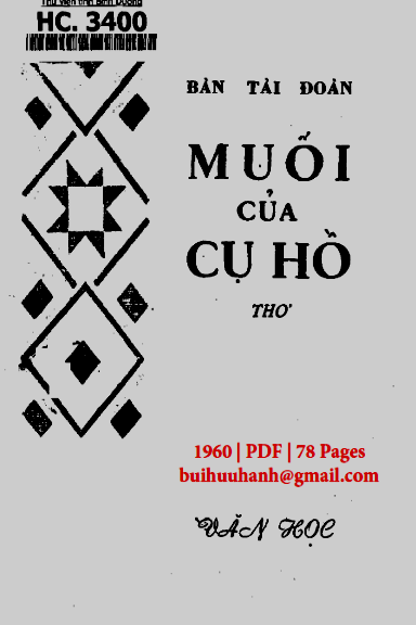Muối Của Cụ Hồ (NXB Văn Học 1960) - Bàn Tài Đoàn, 78 Trang