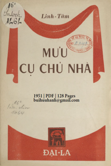 Mưu Cụ Chủ Nhà (NXB Đại La 1951) - Minh Tâm, 128 Trang
