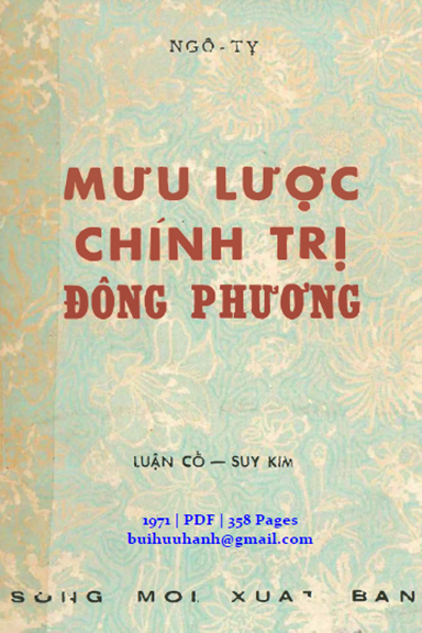 Mưu Lược Chính Trị Đông Phương (NXB Sống Mới 1971) - Ngô Tỵ, 358 Trang