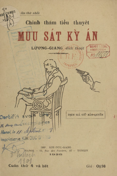 Mưu Sát Kỳ Án Cuốn 4 (NXB Kim Đức Giang 1928) - Lương Giang, 44 Trang