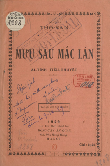 Mưu Sâu Mắc Lận (NXB Đông Tây 1929) - Thọ San, 28 Trang
