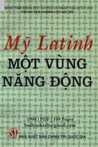 Mỹ Latinh Một Vùng Năng Động (NXB Chính Trị 1998) - Đỗ Lộc Diệp, 199 Trang