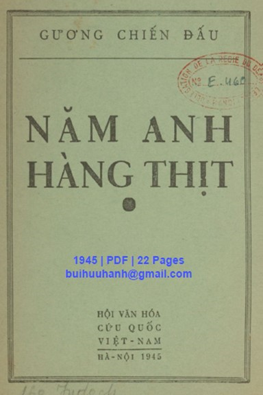 Năm Anh Hàng Thịt (NXB Văn Hóa Cứu Quốc 1945) - Nam Cao, 22 Trang