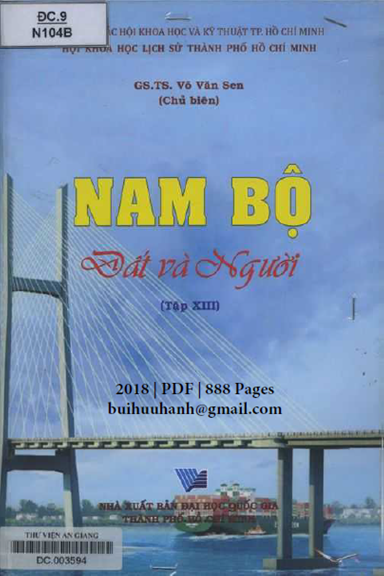 Nam Bộ Đất Và Người Tập 13 (NXB Đại Học Quốc Gia 2018) - Võ Văn Sen, 888 Trang