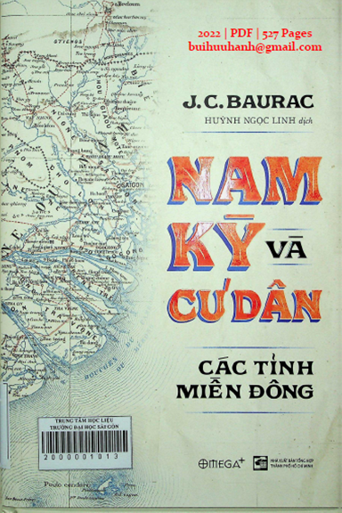 Nam Kỳ Và Cư Dân Các Tỉnh Miền Đông (NXB Tổng Hợp 2022) - J.C. Baurac, 527 Trang