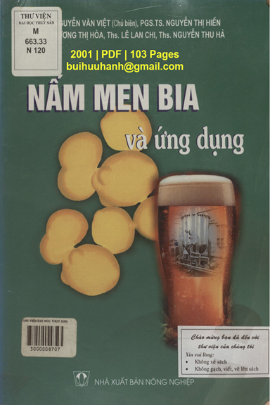 Nấm Men Bia Và Ứng Dụng (NXB Nông Nghiệp 2001) - Nguyễn Văn Việt, 103 Trang