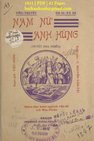 Nam Nữ Anh Hùng (NXB Nguyễn Văn Viết 1931) - Việt Đông, 42 Trang