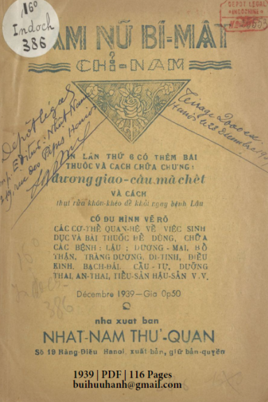 Nam Nữ Bí Mật Chỉ Nam (NXB Nhật Nam 1939) - Nguyễn An Nhân, 116 Trang