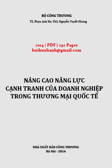 Nâng Cao Năng Lực Cạnh Tranh Của Doanh Nghiệp Trong Thương Mại Quốc Tế - Phan Ánh Hè, 292 Trang