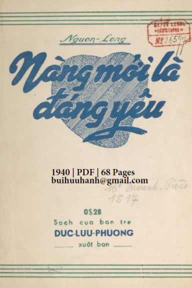 Nàng Mới Là Đáng Yêu (NXB Đức Lưu Phương 1940) - Ngươn Long, 68 Trang