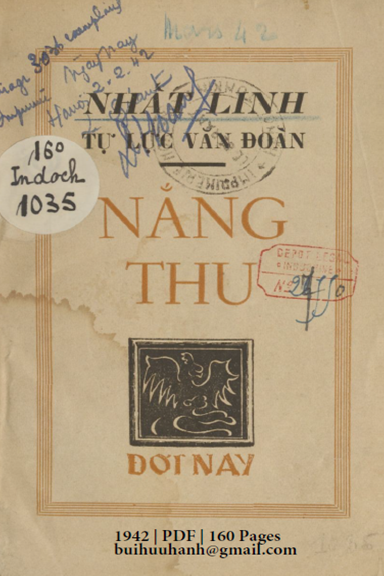 Nắng Thu (NXB Đời Nay 1942) - Nhất Linh, 160 Trang