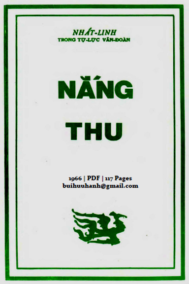 Nắng Thu (NXB Đời Nay 1966) - Nhất Linh, 117 Trang