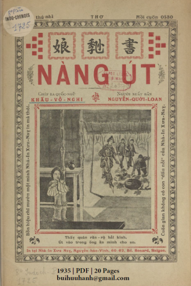 Nàng Út (NXB Xưa Nay 1935) - Khấu Vỏ Nghi, 20 Trang
