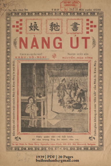 Nàng Út (NXB Xưa Nay 1939) - Khấu Vỏ Nghi, 20 Trang
