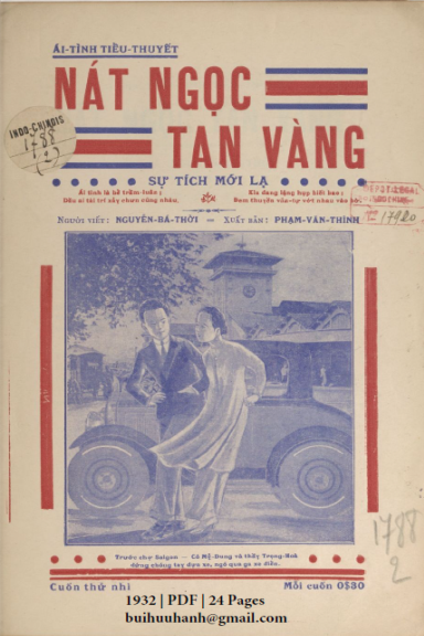 Nát Ngọc Tan Vàng Cuốn 2 (NXB Xưa Nay 1932) - Nguyễn Bá Thời, 24 Trang