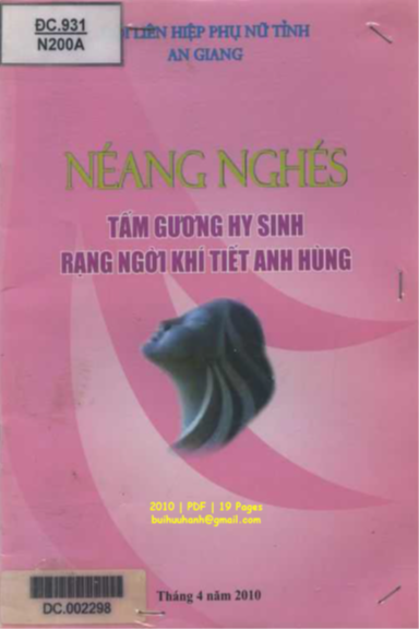 Néang Nghés Tấm Gương Hy Sinh Rạng Ngời Khí Tiết Anh Hùng (NXB An Giang 2010) - Nguyễn Quốc Hùng