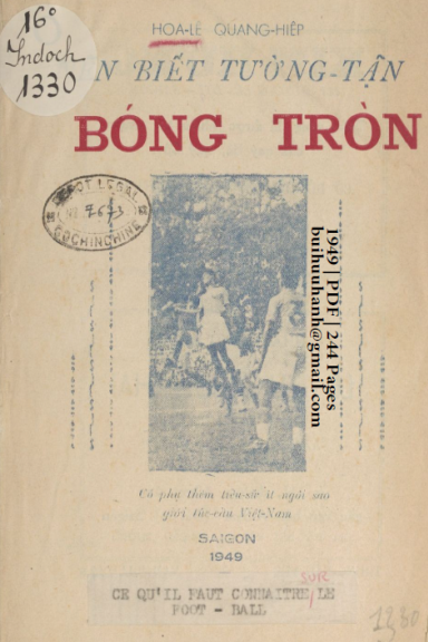 Nên Biết Tường Tận Bóng Tròn (NXB Sài Gòn 1949) - Hoa Lê, 244 Trang