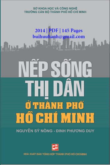 Nếp Sống Thị Dân Ở Thành Phố Hồ Chí Minh (NXB Tổng Hợp 2014) - Nguyễn Sỹ Nồng, 145 Trang