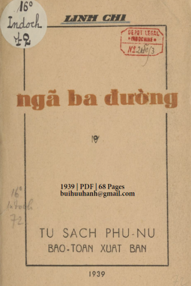 Ngã Ba Đường (NXB Bảo Toàn 1939) - Linh Chi, 68 Trang