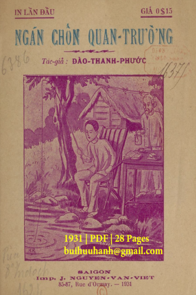 Ngán Chốn Quan Trường (NXB Nguyễn Văn Viết 1931) - Đào Thanh Phước, 28 Trang